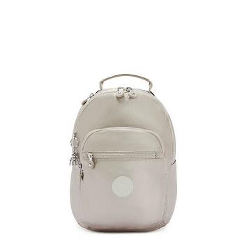 Kipling Seoul Small Metallic Tablet Rygsække Beige | DK 1610MQ